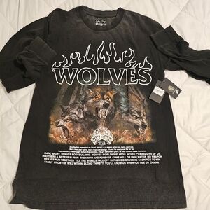 Darc Sport Black Wolves Graphic Long Sleeve Tee